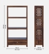 Vishi Solid Wood  Bookshelf in Provincial Teak Finish