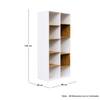 Hexa Engineered Wood Bookshelf Multipurpose Storage Rack in Frosty White and Giant Wood Colour
