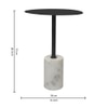 Metalsmith Marble Side Table in Black Finish