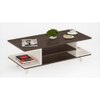 Anatdol Rectangular Engineered Wood Coffee Table In Wenge And White Finish