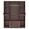 Hilton 4 Doors 2 Drawers Wardrobe With Mirror and Lock - Chestnut Acacia
