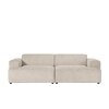 Comforthaven Wood 2 Seater With Upholstery Non Storage Sofa In Beige Colour