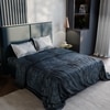 Stoa Paris Super King Size 100% Cotton Bedsheet with 2 Pillow Covers  Size Blue White