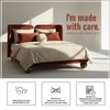Nobella Opal Queen Size Bed in Orange Velvet with Spherical Legs, Oak Wood Frame & Hydraulic Storage