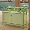 Dastoori Stainless Steel Outdoor Bar Serving Unit in Green Colour