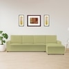 Right Aligned 3 Seater Right Aligned Chaise Lime Green Sofa Cover