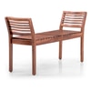 Latt Solid Wood Bench In Teak Finish