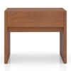 Basal Solid Wood Bedside Table In Amber Walnut Finish