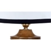 Asa white & black cotton table lamp with Natural Wood Base