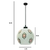 Rhythmic Glass Electric Ceiling Light in White Colour