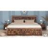 Keaton Sheesham Wood King Size Bed Box Storage Provincial Teak Finish (72 x 78 inches)