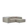 Elegantedge Wood Left Aligned 2-Seater With Upholstery Non Storage Sofa In Grey Colour