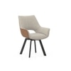 Atlas Crest Storage Solid Wood Dining Table With 6 Casey Swivel Chairs (Finish : Honey, Chair Colour : Beige & Tan)