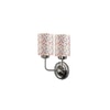 Rocco Dual Multicolor cotton shade wall mounted lamp with Steel Base