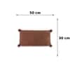 Jersey Chunky Knit Rust Decorative Cushion Cover 12 x 20 Inches
