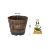 VegTrug Wooden Barrel Planters 37cm Burnt Oak