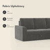 Kowloon Sectional 3 Seater Pull Out  Sofa Cum Bed with Storage in Slate Ash Grey Velvet Colour