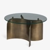 Solace Mild Steel Coffee Table in Beige Colour