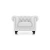 Winchester 1 Seater Half Leather Sofa In Polaris