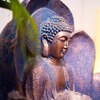 White Fiber Wall Back Water Fountain
