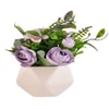 Pristine Purple Flowers In A Diamond Pattern Planter
