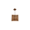 Trikona Brown Solid Wood Single Hanging Light