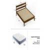 Roverb Engineered Wood Queen Size Non Storage Bed in Brown Maple Finish