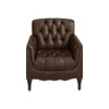Jones Pu Leather Wing Chair- Brown