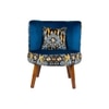 Easy Lounge Chair with Cushion in Blue Color