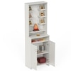Bluewud Shubh Engineered Wood Prayerut In White Finish