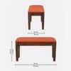 Arbor 4 Seater Dining Set with Orange Cushioned Bench