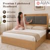 AIAN Diboll Queen Size Hydraulic Storage Bed Walnut