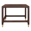 Sera Square Solid Wood Coffee Table In Mango Walnut Finish