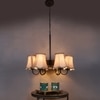Devansh Dual Gold Metal  Wallmounted Lamp With Cotton Gold Metal  Shade