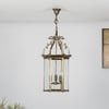Moorgate 3 Light Dual Mount Ceiling Pendant in Antique Brass