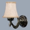 Devansh Gold Antique Wall Mounted Lamp With Beige Jute Shade