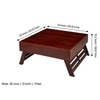 Bradford Sheesham Wood Contemporary Square Foldable Coffee Table In Honey Finish