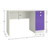 Celestia Kids Study Desk with Shuttered Cabinet and Drawer in Lavender Purple Colour