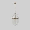Nolan  Ceiling Pendant Light In Transparent  Glass & Brass Finish Metal