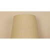 Elegant Brown Wooden Table Lamp with Black Fabric Lampshade