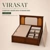 Virasat Solid Wood Comfort Queen Bed Box Storage Provincial Teak Finish Mattress 60 x 78 Inches