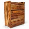 Elder Sheesham Wood Contemporary Chest of Drawers in Teak Finish