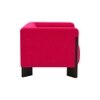 Octavia Boucle Fabric Lounge Chair in Red