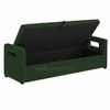 Jedlo Velvet 2 Seater Ottoman Bench  with Storage  in Green Color