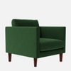 Tharoli Velvet 1 Seater Sofa in Green Colour
