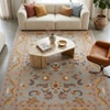 Presto Blue Traditional Hand Tufted Wool Carpet 4X6 Feet