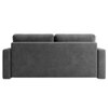 Alfon 3 Seater Velvet Pull Out Sofa Cum Bed with Storage In Dark Grey
