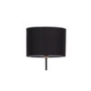 Arlo Black Fabric Floor Lamp with Black Iron Base