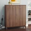 Webster 32 Pair Shoe Rack in Classic Walnut Finish
