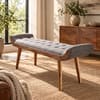 Epsilon Solid Wood Bench in Natural Finish